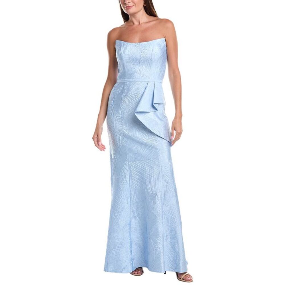 Rene Ruiz Womens  Jacquard Column Dress, Blue